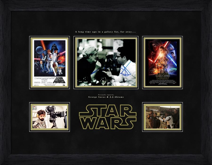 Star Wars George Lucas and J. J. Abrams Signed Photograph Display - Memorabilia Framers Shop